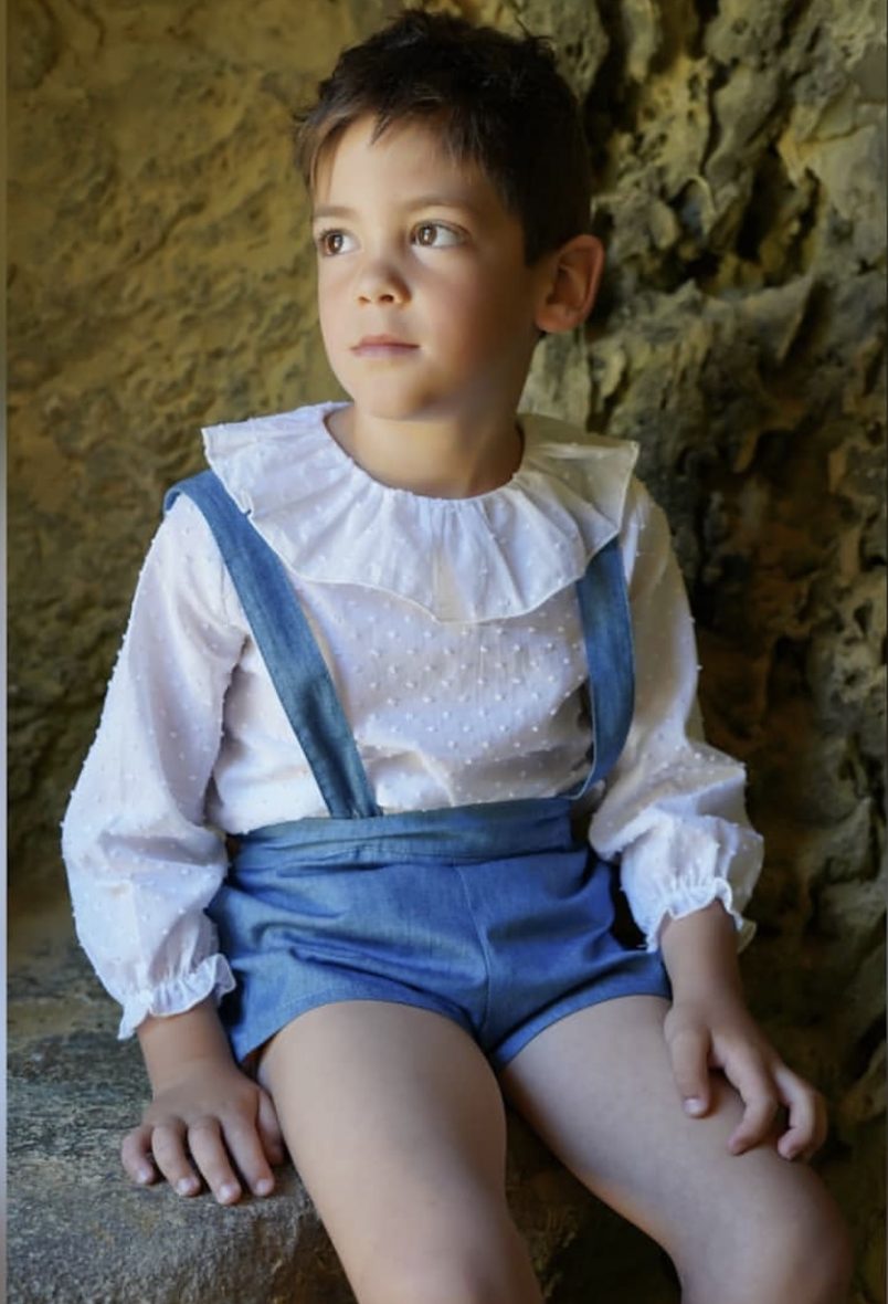 Pantalón corto tirantas vaquero
