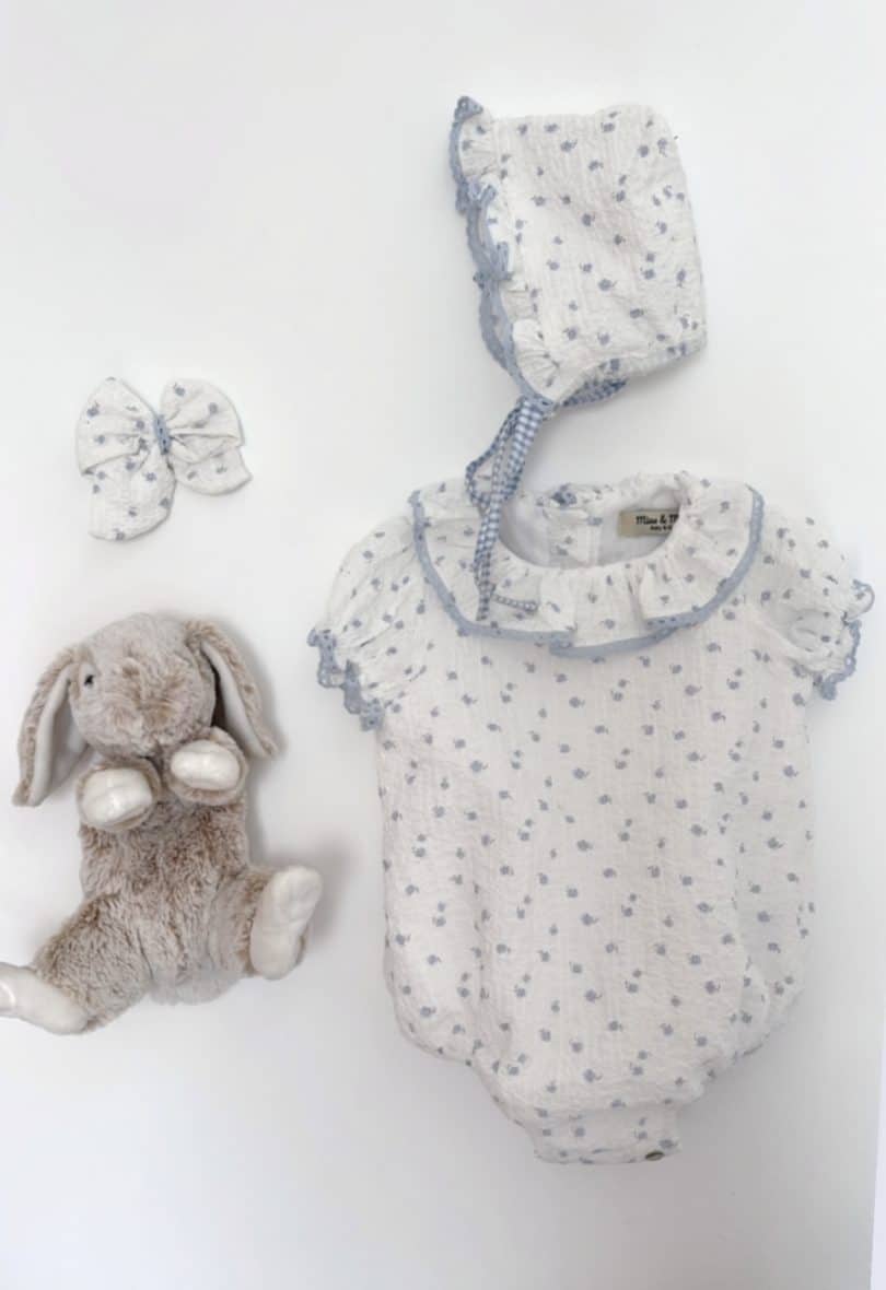 Pelele flor Baby Blue Unisex