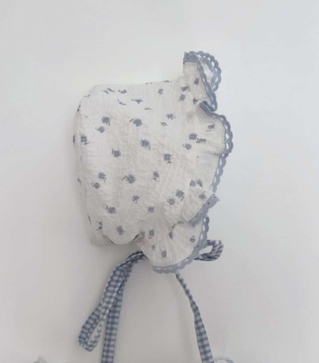 Capota flor baby blue vichy