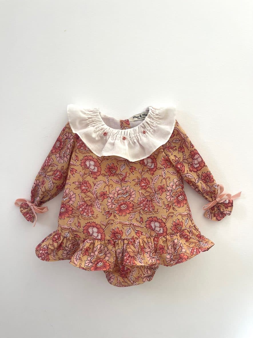 Vestido Jaipur flor coral