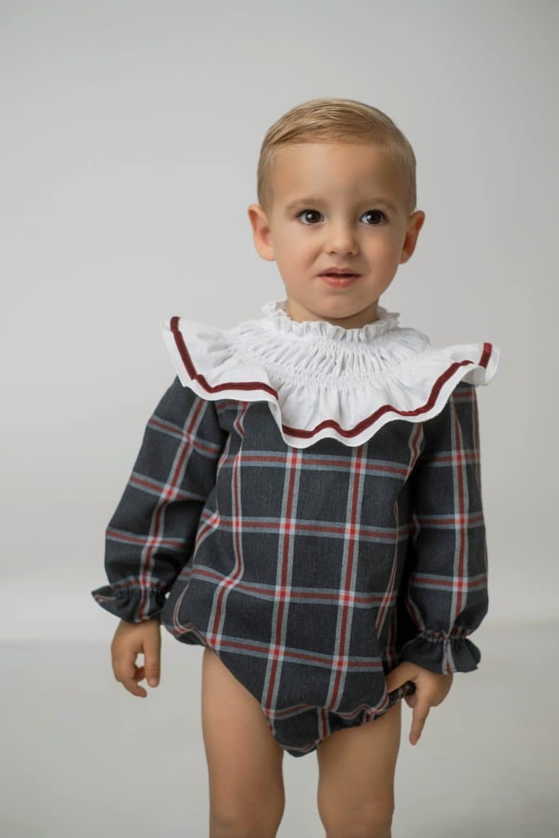Pelele Tartán con Terciopelo